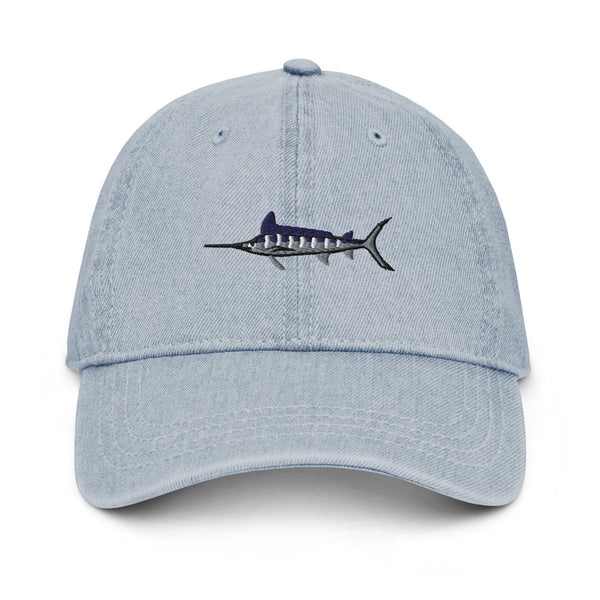 Striped Marlin Denim Hat