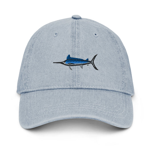 Blue Marlin Denim Hat